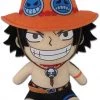 GREAT EASTERN Portgas D Ace One Piece Sitting Plush -Deals Plushes Store 699858567942 merchandise portgas d ace one piece sitting plush primary