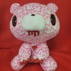 MORI CHACK Gloomy Bear Pink Textillic Skullhearts Plush