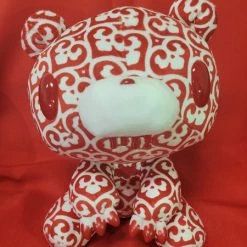 MORI CHACK Gloomy Bear Red Textillic Skullhearts Plush